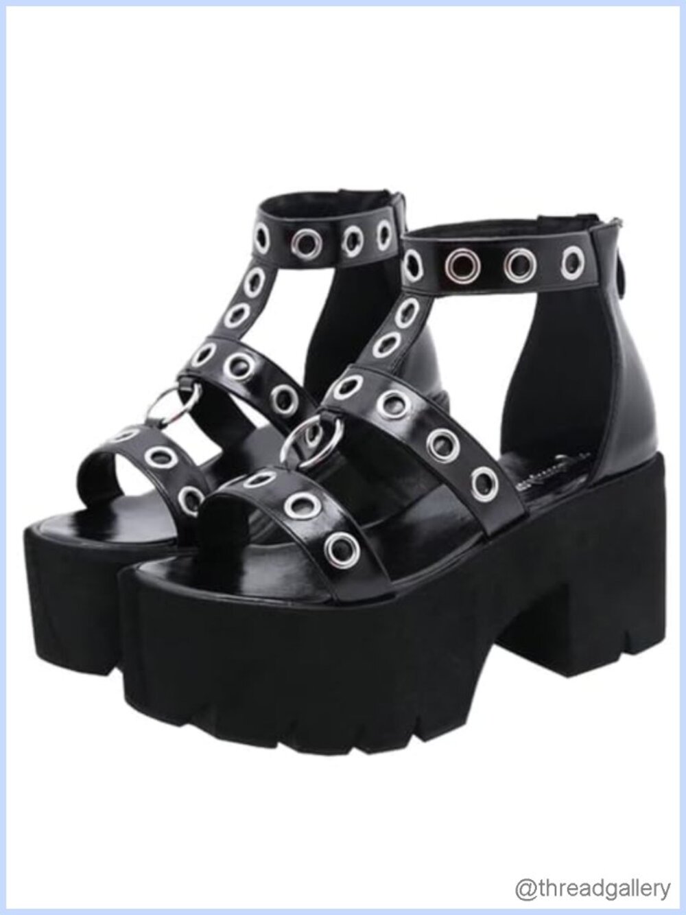 Women's Platform Ankle Strap Slingback High Heel Sandals Open Toe Zip